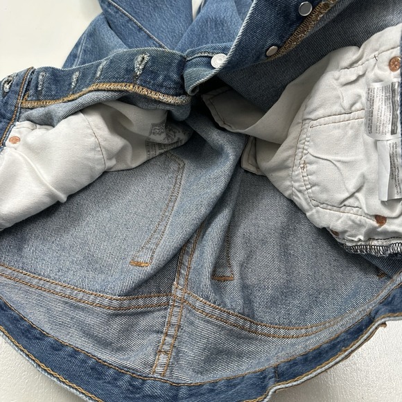 Y2K Levi's 501 Jeans Men Meas 32x27 Blue Button Fly Denim Cotton Egypt Tag 34 - Picture 11 of 11